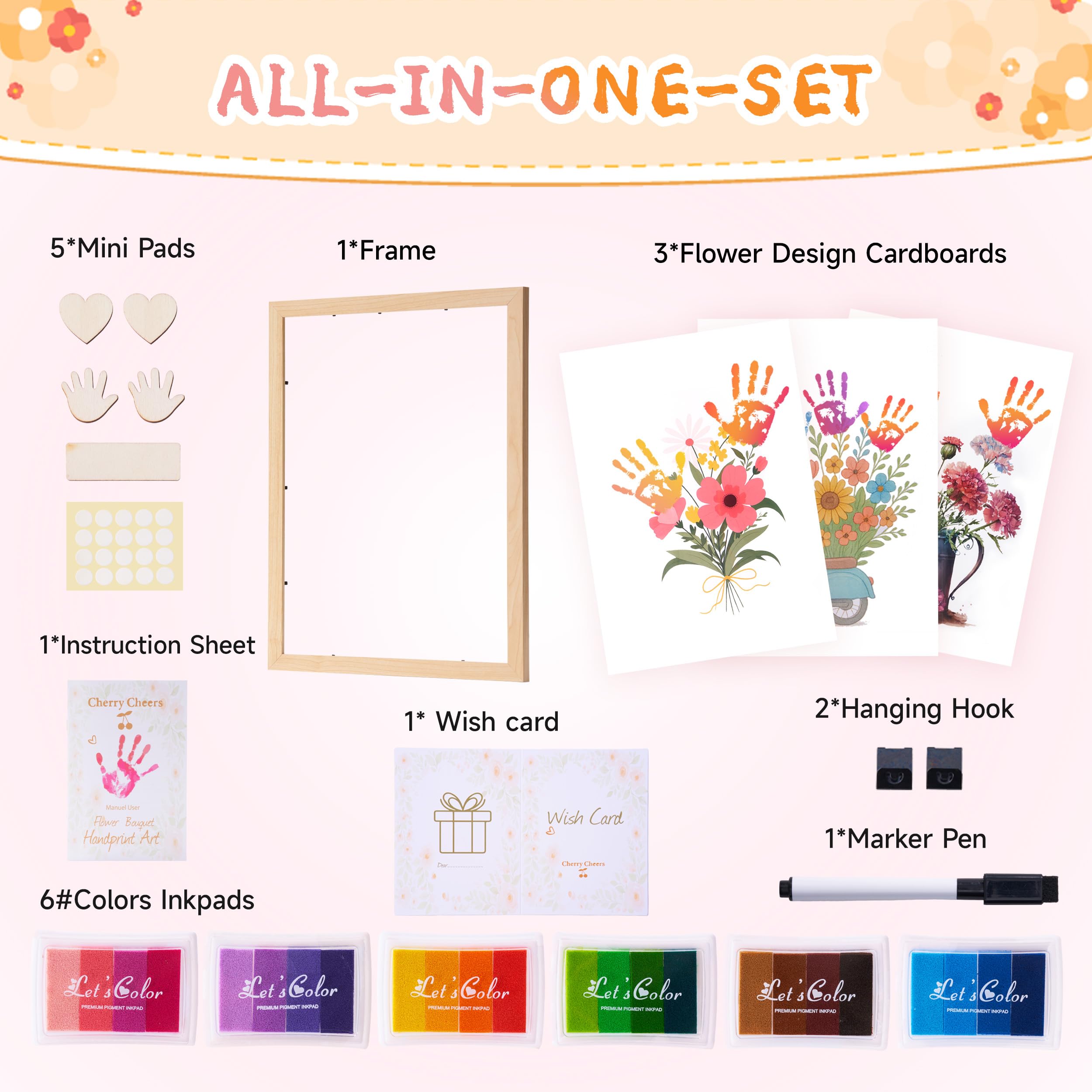 CHERRY CHEERS heart and name pads add meaningful personalization