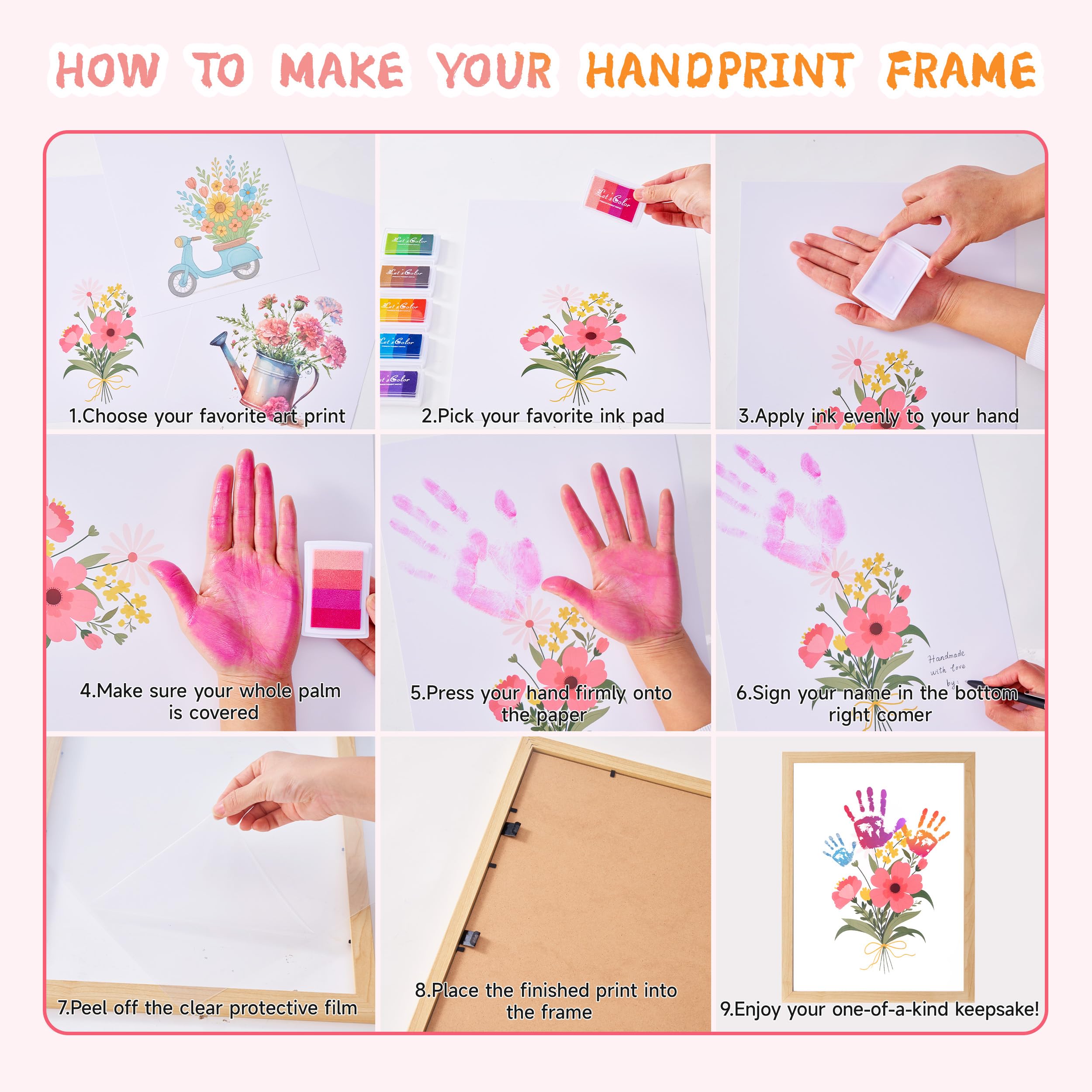CHERRY CHEERS safe non-toxic ink pads minimize mess
