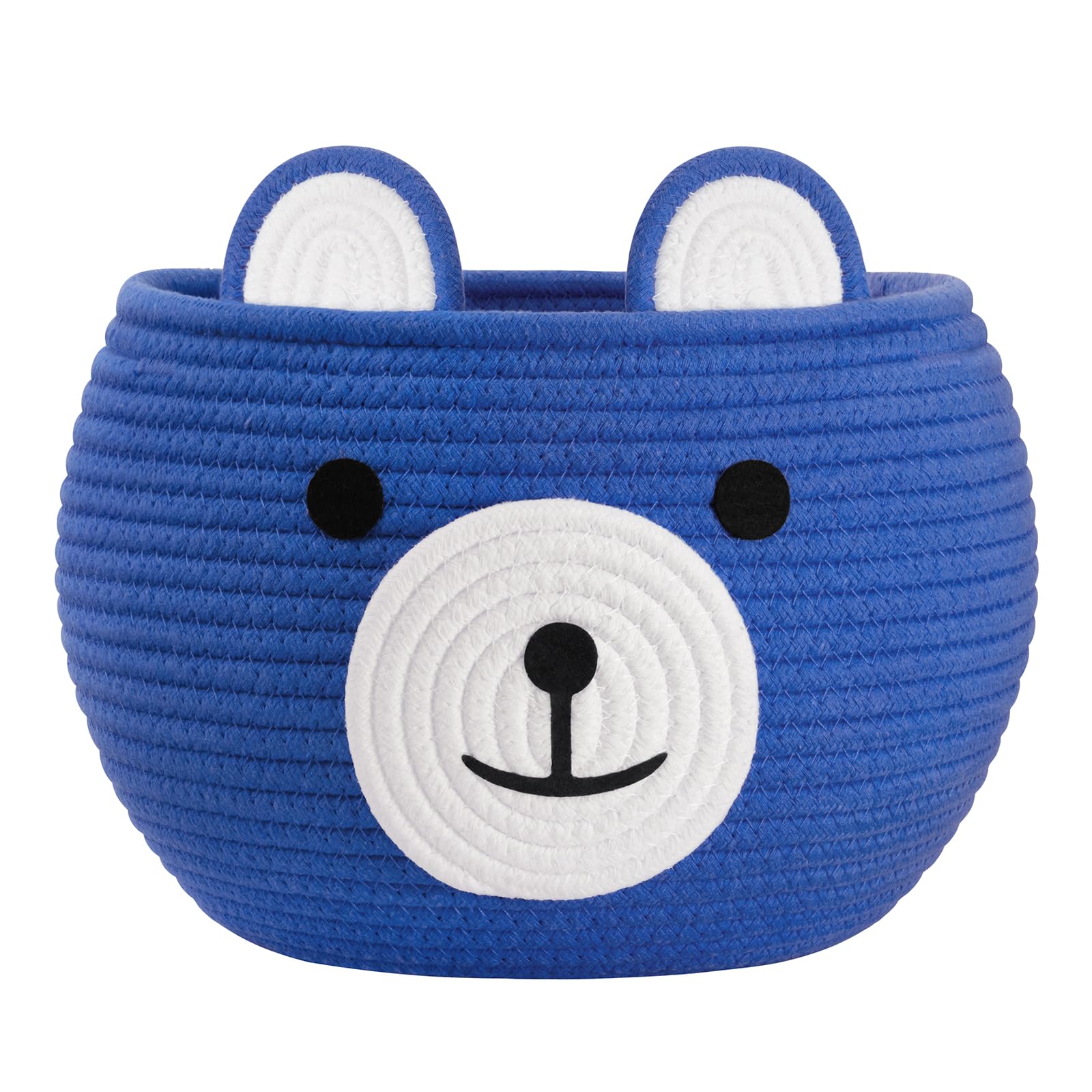 CherryNow Bear Basket close-up showing soft cotton rope, ideal for nursery storage.