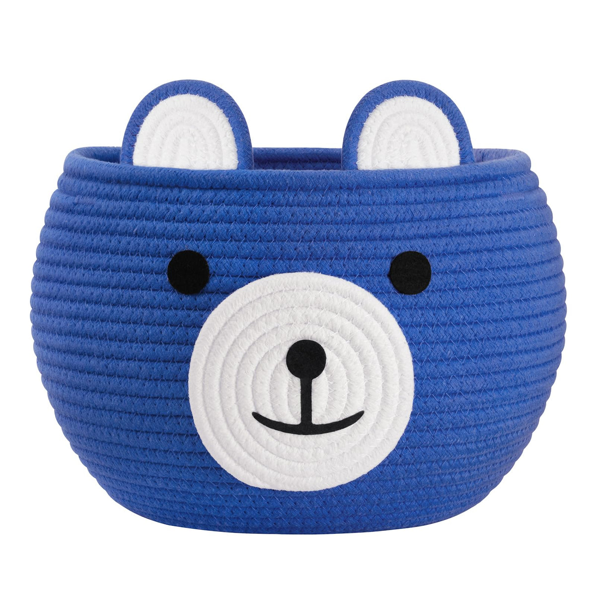 CherryNow Bear Basket close-up showing soft cotton rope, ideal for nursery storage.