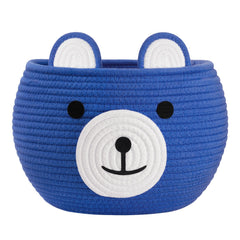 CherryNow Bear Basket close-up showing soft cotton rope, ideal for nursery storage.