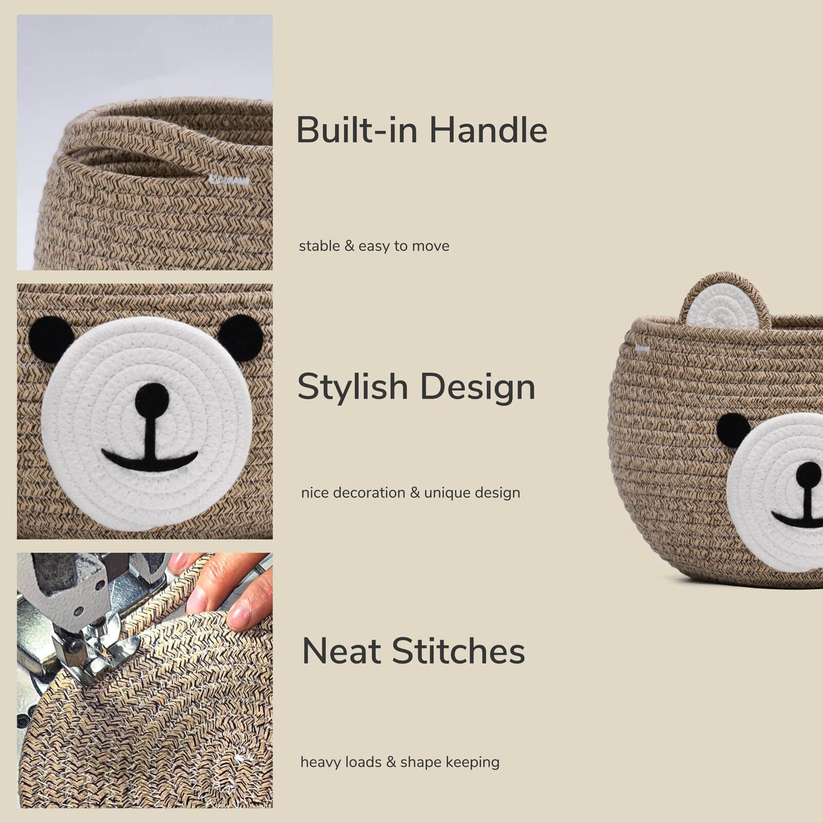 CherryNow folded-bear-basket design returns to shape when filled