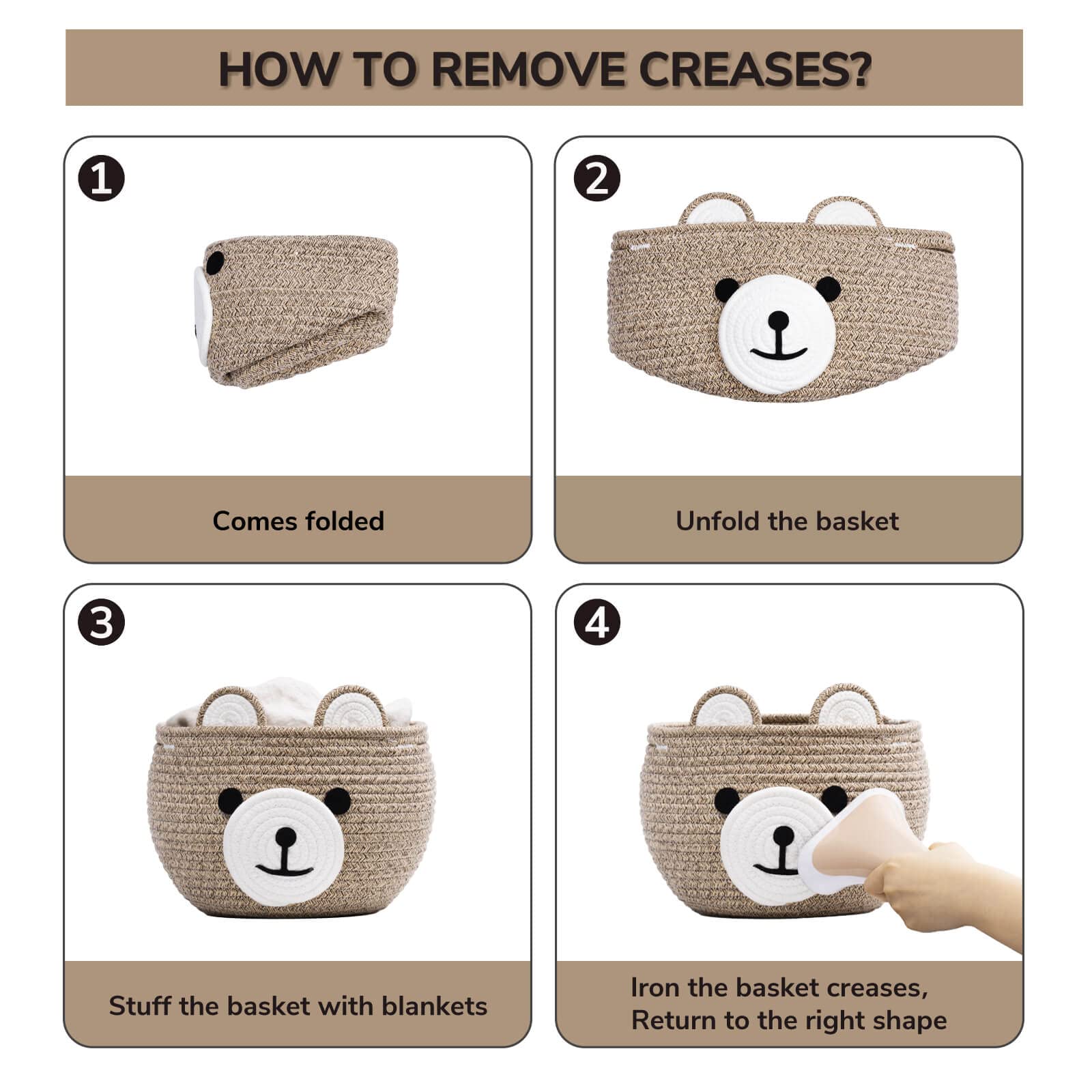 CherryNow nursery-decor bear basket adds playful charm to room