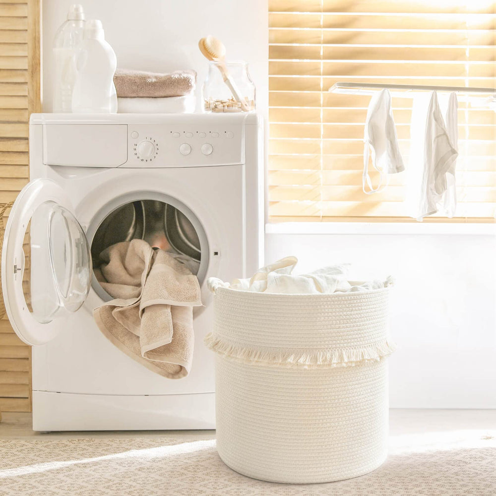 CherryNow rope basket knot handles, easy to move between rooms.
