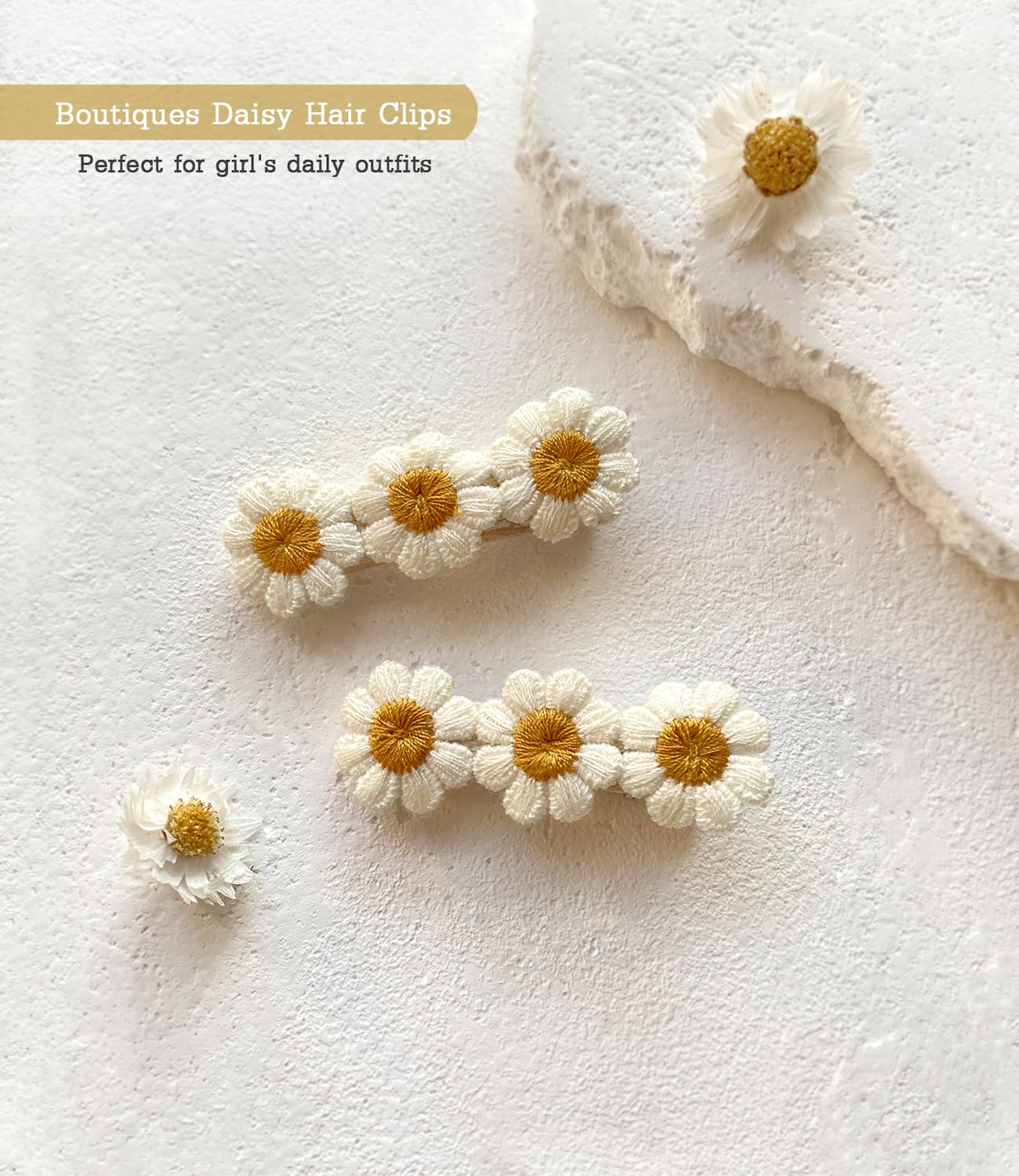 Cherssy daisy clip packaging displays gift-ready presentation