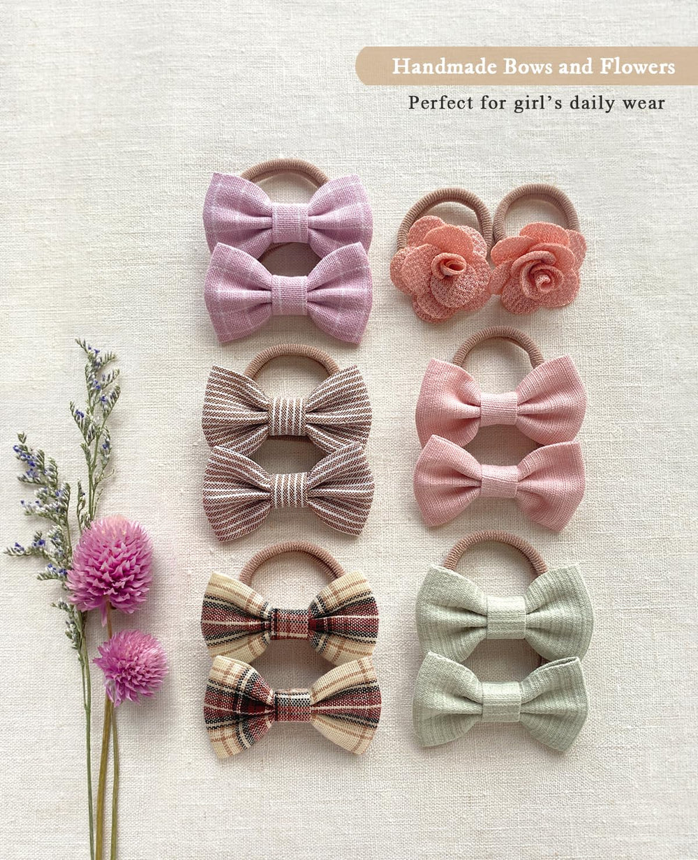 Cherssy toddler hair accessories detail shows handmade bows and premium fabrics for gentle wear.