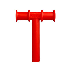 Chewy Tubes red 2-pack front view, supports safe chewing and sensory exploration.