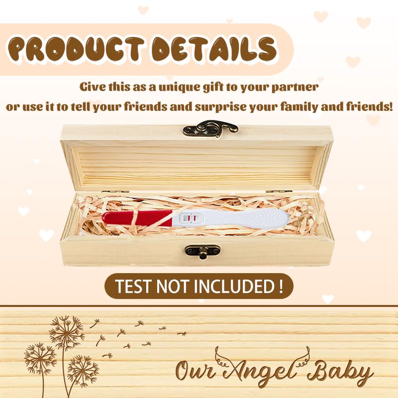 CHGCRAFT wooden keepsake box engraved with our angel baby phrase