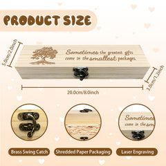 CHGCRAFT wooden keepsake box featuring a vintage lock for secure storage.
