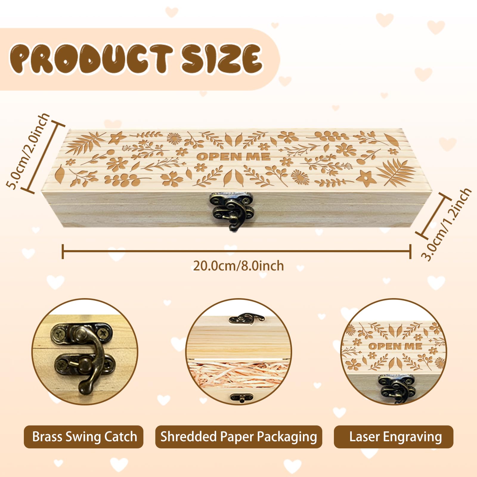 CHGCRAFT box features a vintage lock and raffia ribbon for secure, stylish storage.