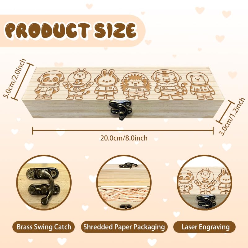 CHGCRAFT keepsake box showing giraffe astronaut engraving for memorable announcements