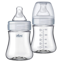 Chicco Duo hybrid bottle with INVINCI-GLASS inside for pure milk contact.