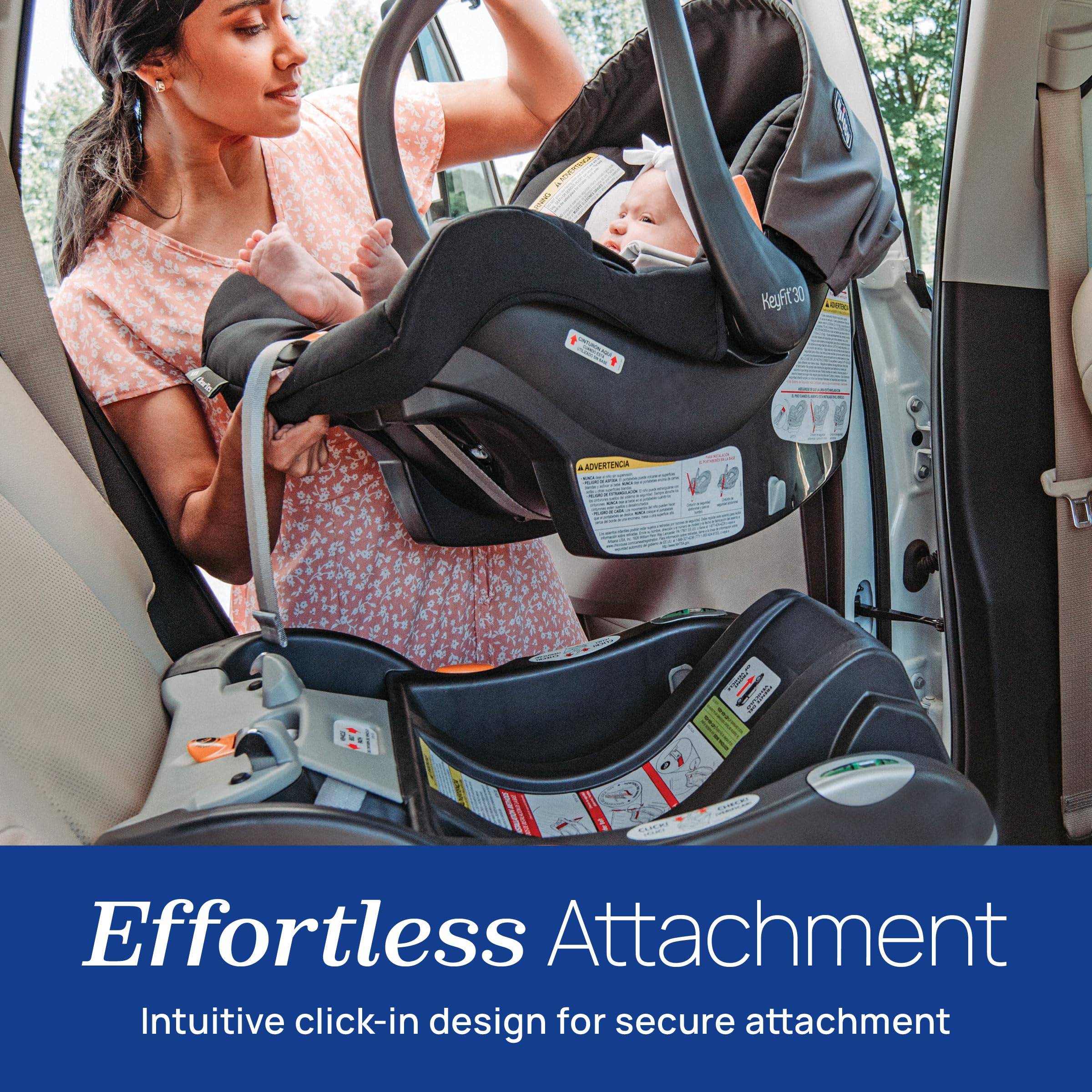 Chicco KeyFit Base belt lock-offs simplify belt installation.