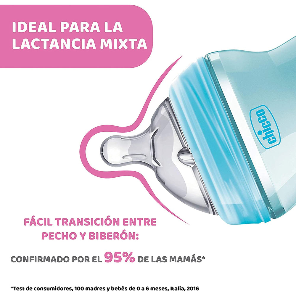 Chicco Natural Feeling 6m teat designed for bigger sips and growing appetite