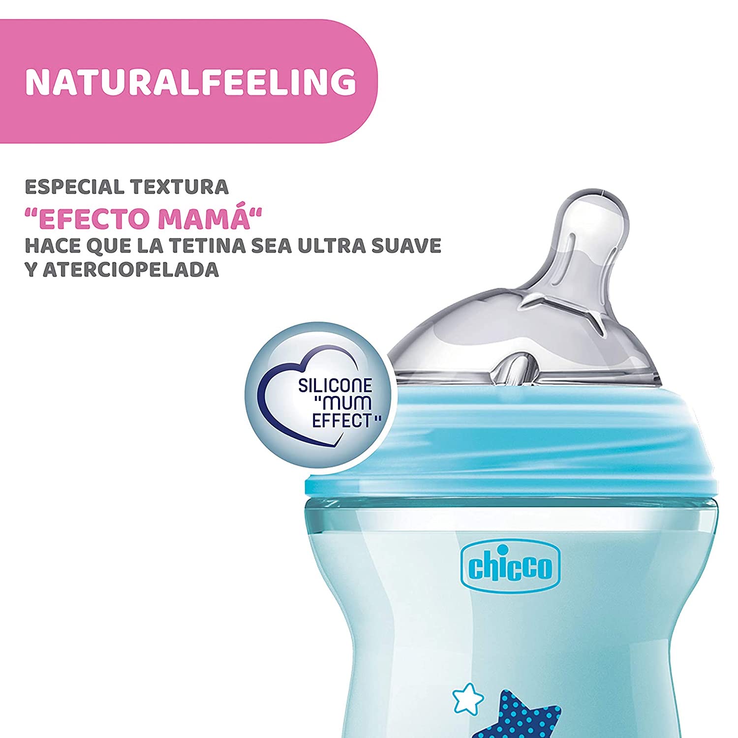 Chicco Natural Feeling anti-colic valve reduces air during feeding