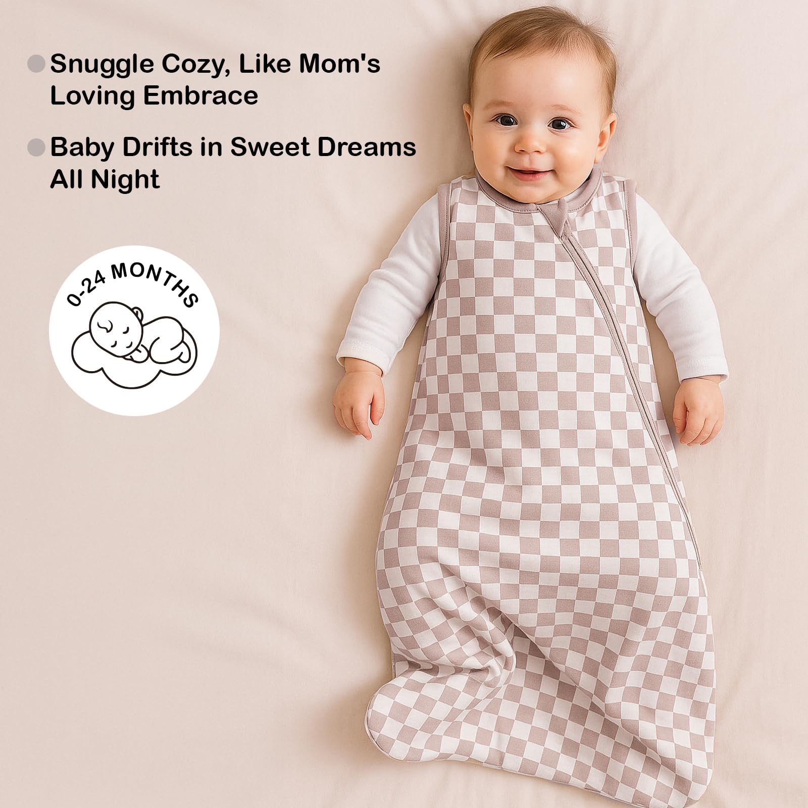 Chichoo baby wearing sleep sack during bedtime routine