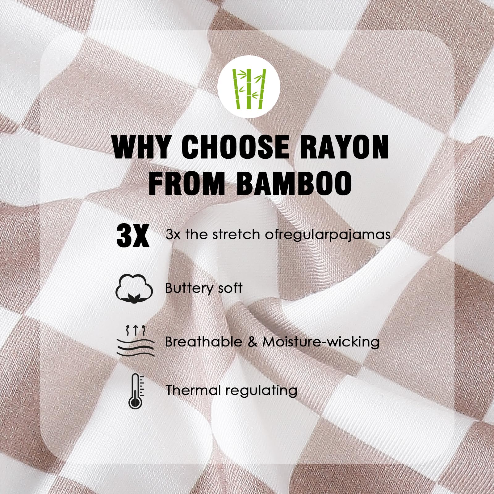 Chichoo fabric closeup shows soft, breathable bamboo rayon blend