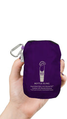 Front pocket on ChicoBag Bottle Sling Amethyst for easy access while running errands