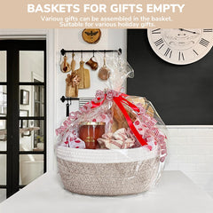 CHICVITA cotton rope basket highlights durability with soft touch for gentle storage.