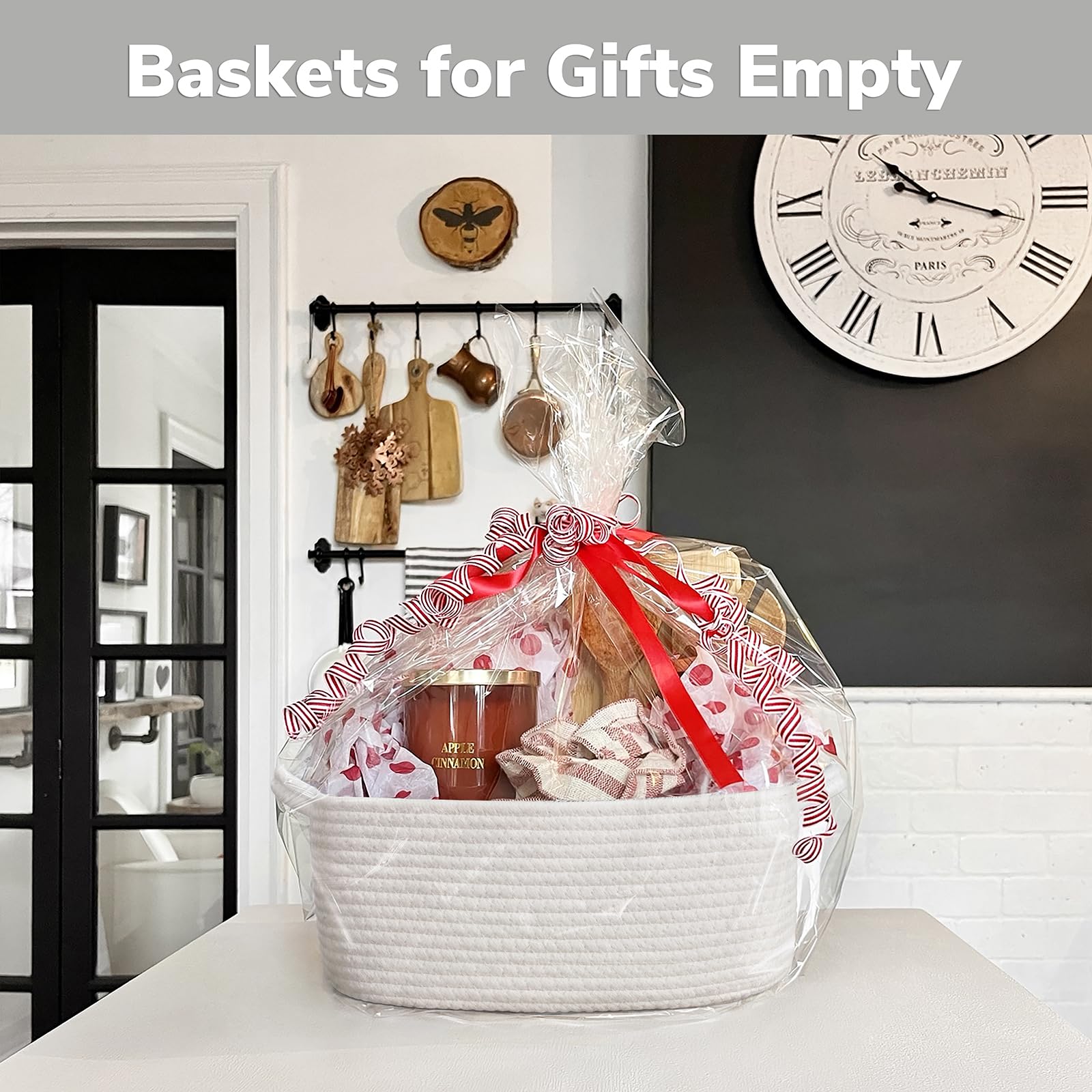CHICVITA cotton-rope-basket soft-touch material safe for families.