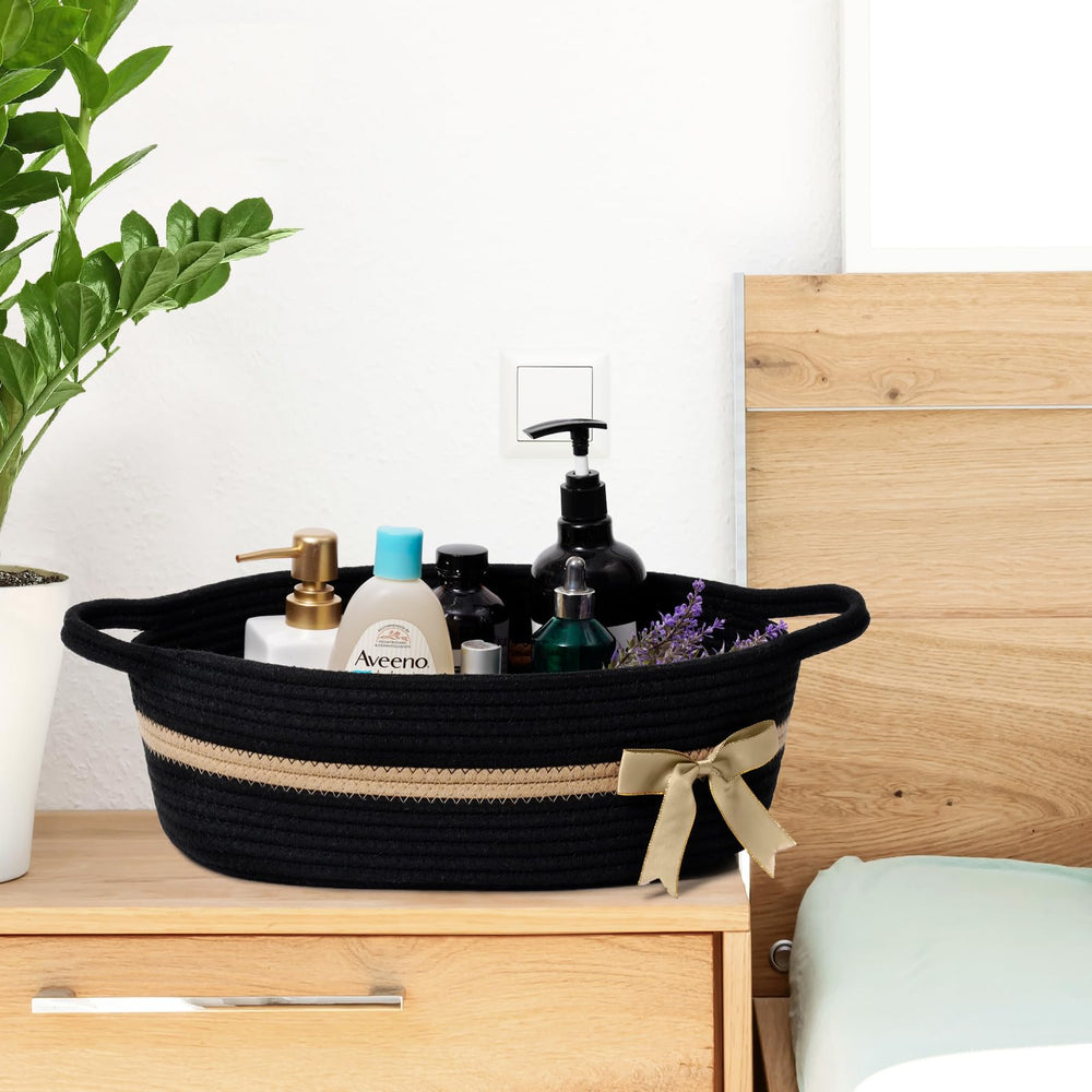 CHICVITA foldable shipping note basket reshapes with towels for instant styling.