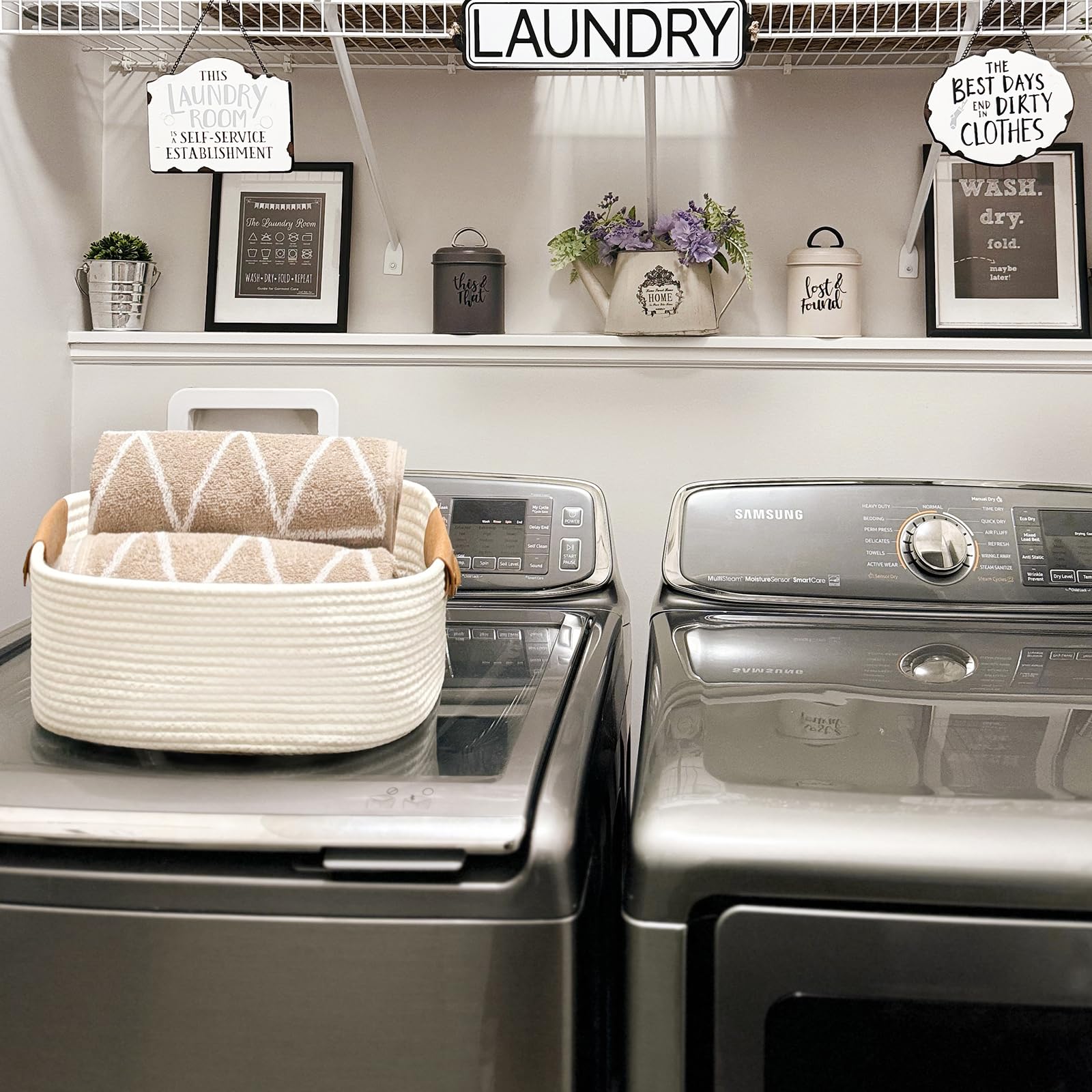 CHICVITA medium rectangle design basket for versatile storage and decor