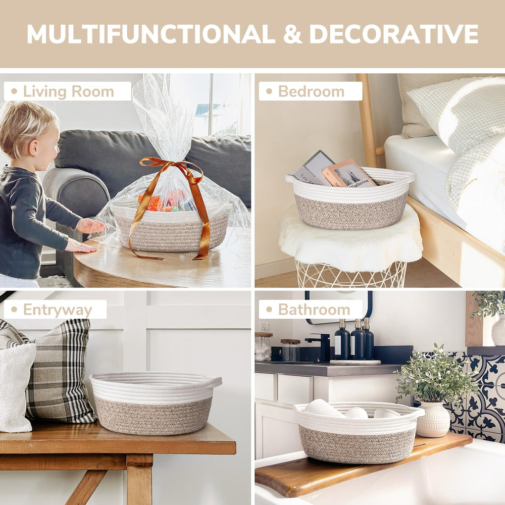 CHICVITA neutral ribbon accents enhance decor without overpowering.