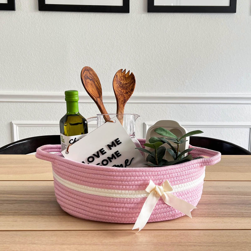 CHICVITA nursery storage basket for baby toys, socks, and little essentials.