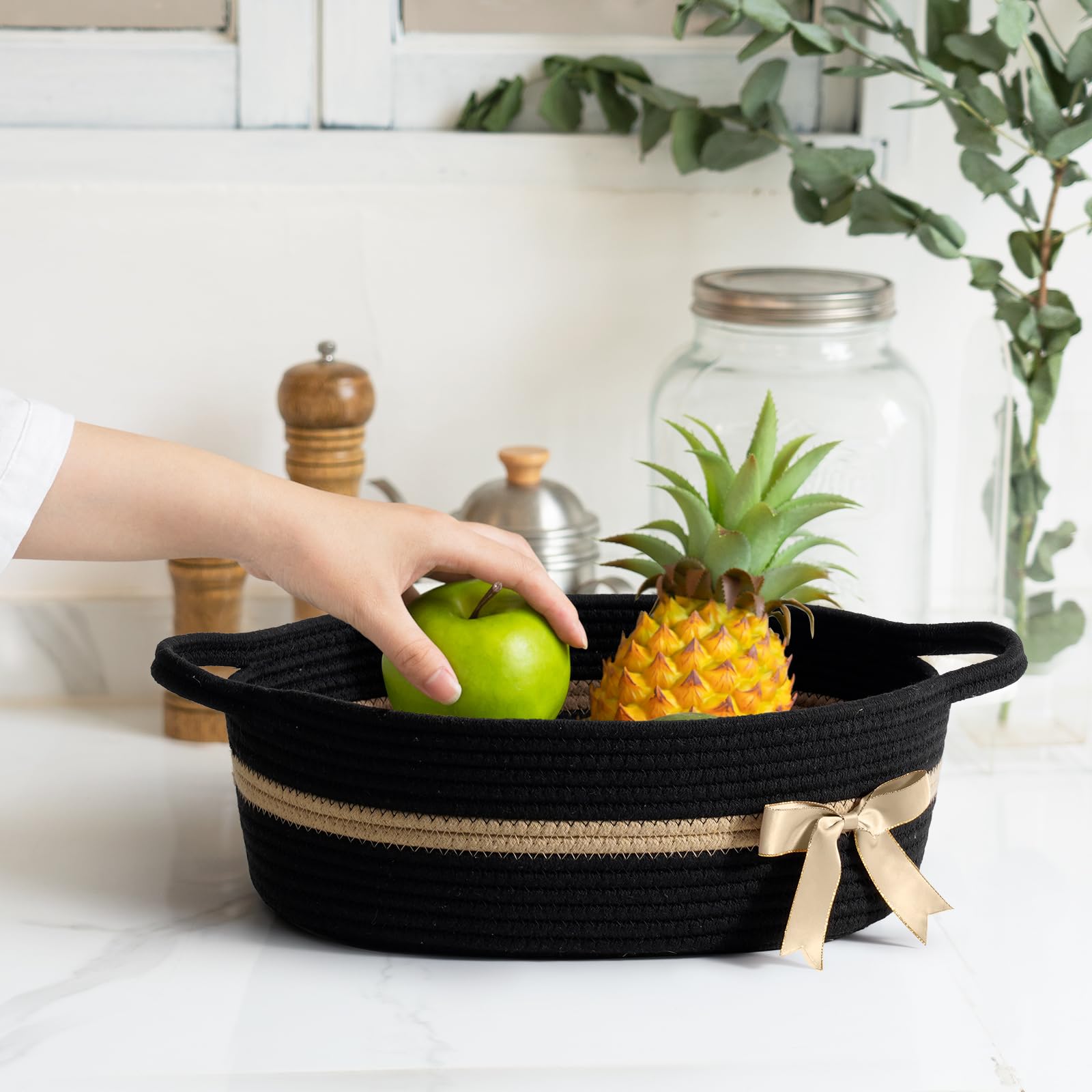 CHICVITA portable nursery basket with handles for quick transport around the home.