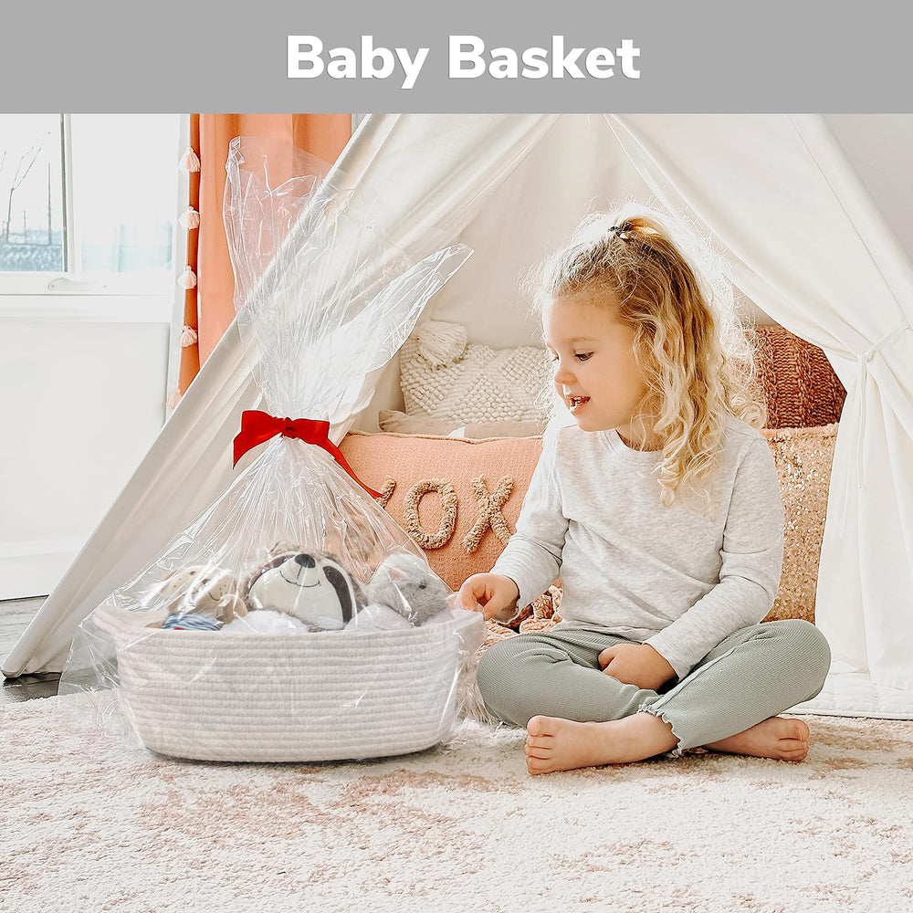 CHICVITA storage-basket-decor-centerpiece neutral tone enhances any room.