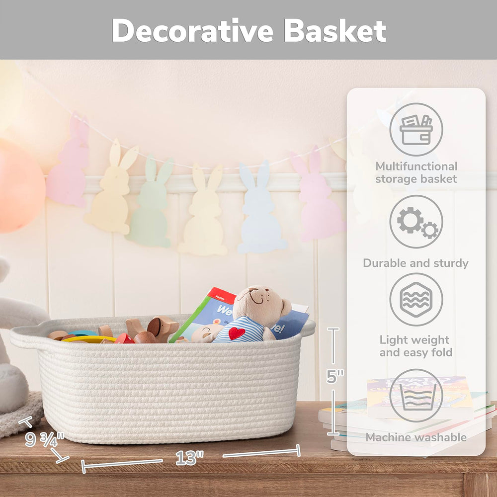 CHICVITA storage-basket-multi-room-use helps organize living spaces.