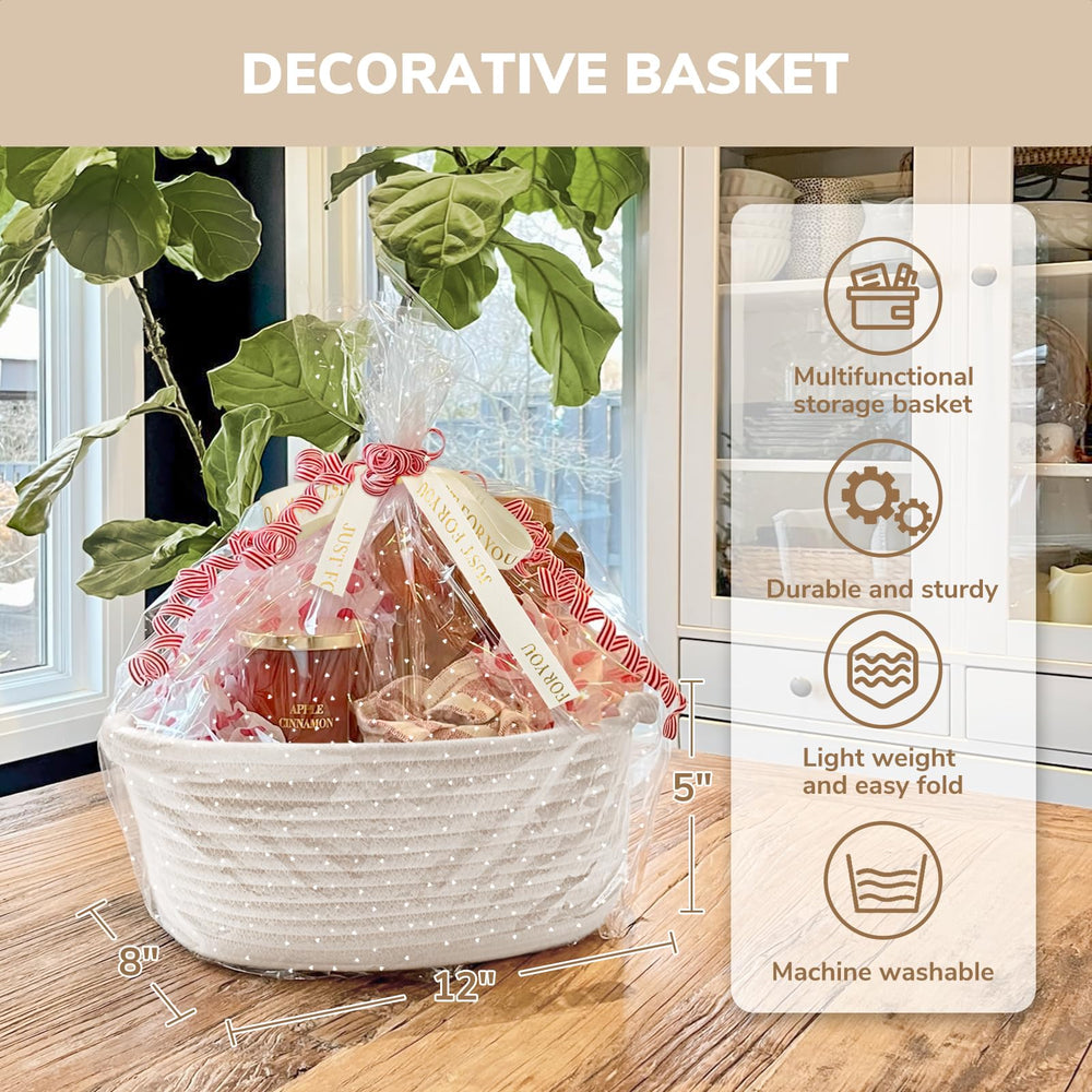 CHICVITA white basket machine washable for easy care.