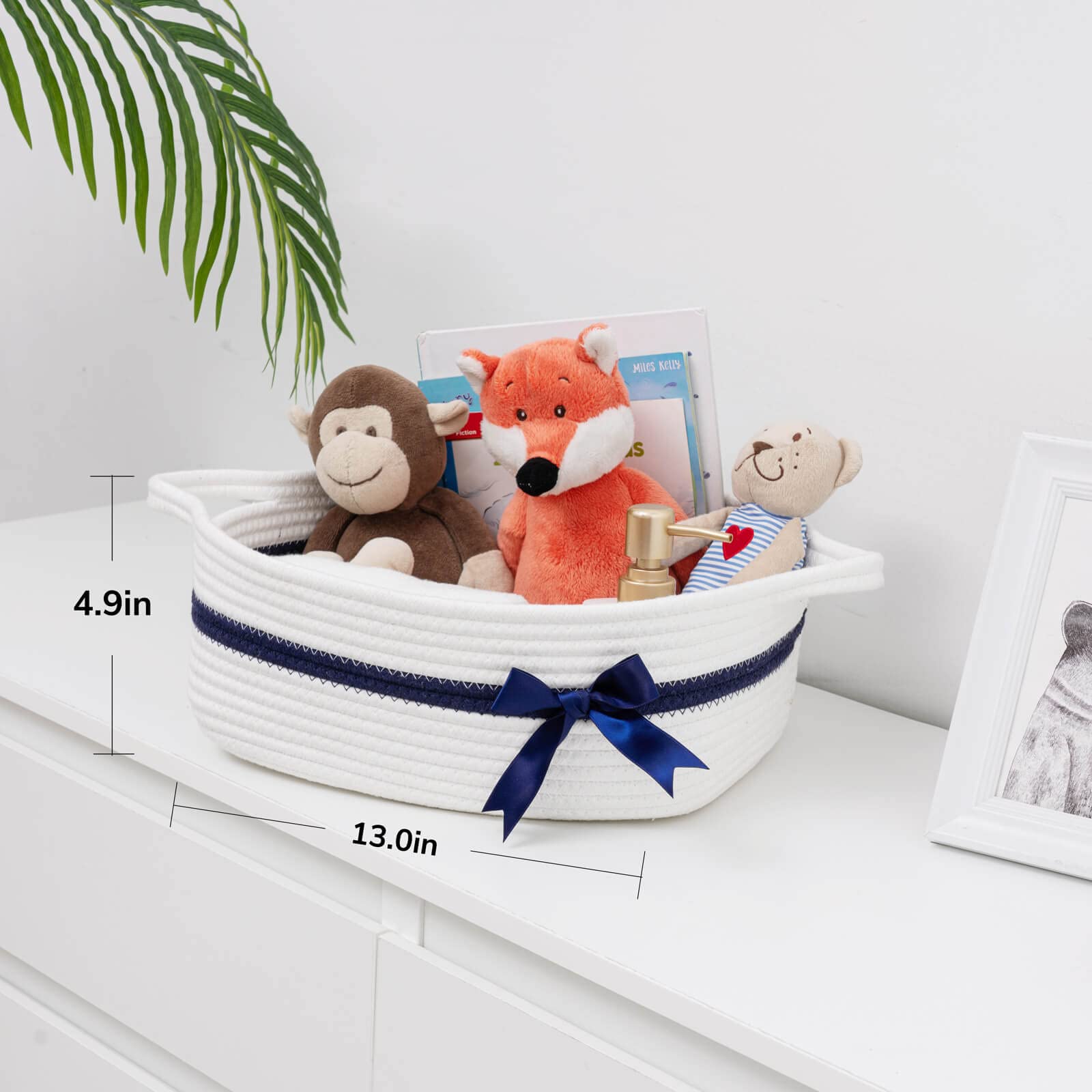 CHICVITA woven storage basket soft rope for gentle use