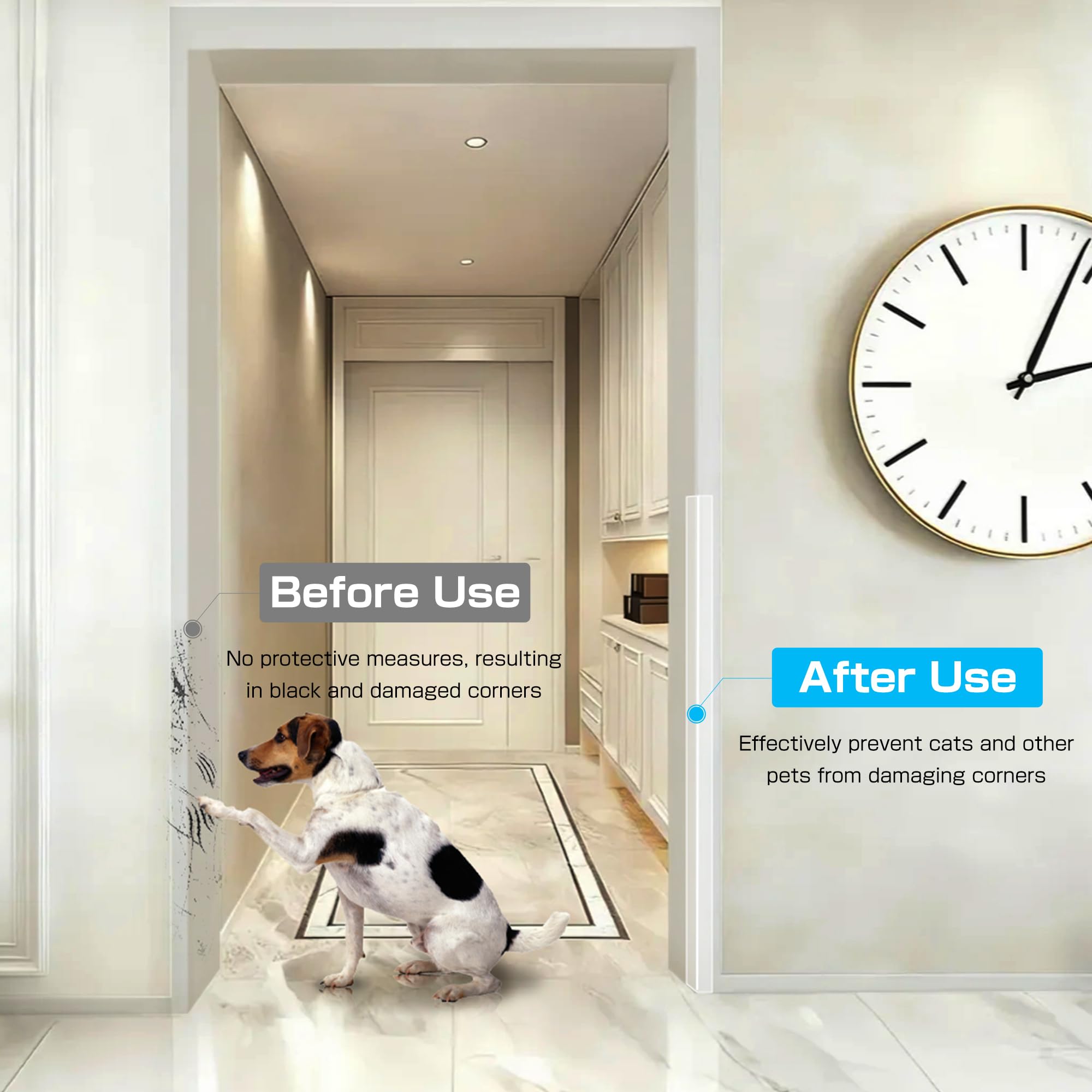 CHIDU installed on a wall corner demonstrates discreet protection.