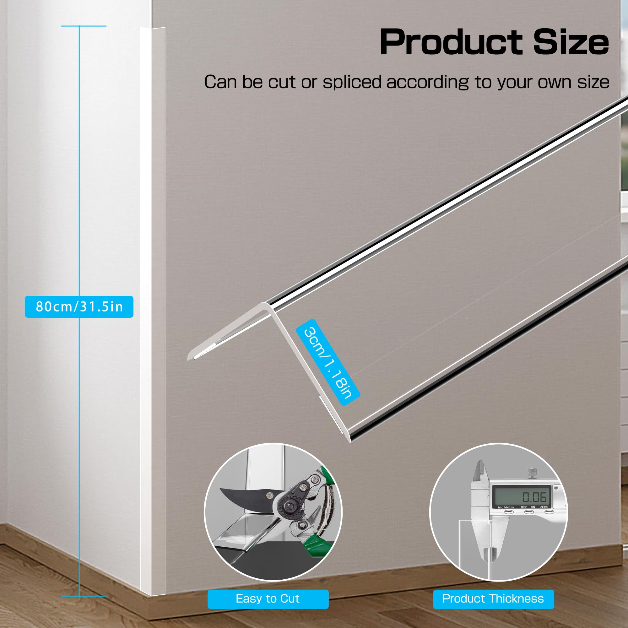 CHIDU corner protectors with self-adhesive back for quick installation