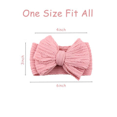 Chiduerm baby bows headband peach adds cute contrast while gentle on skin.