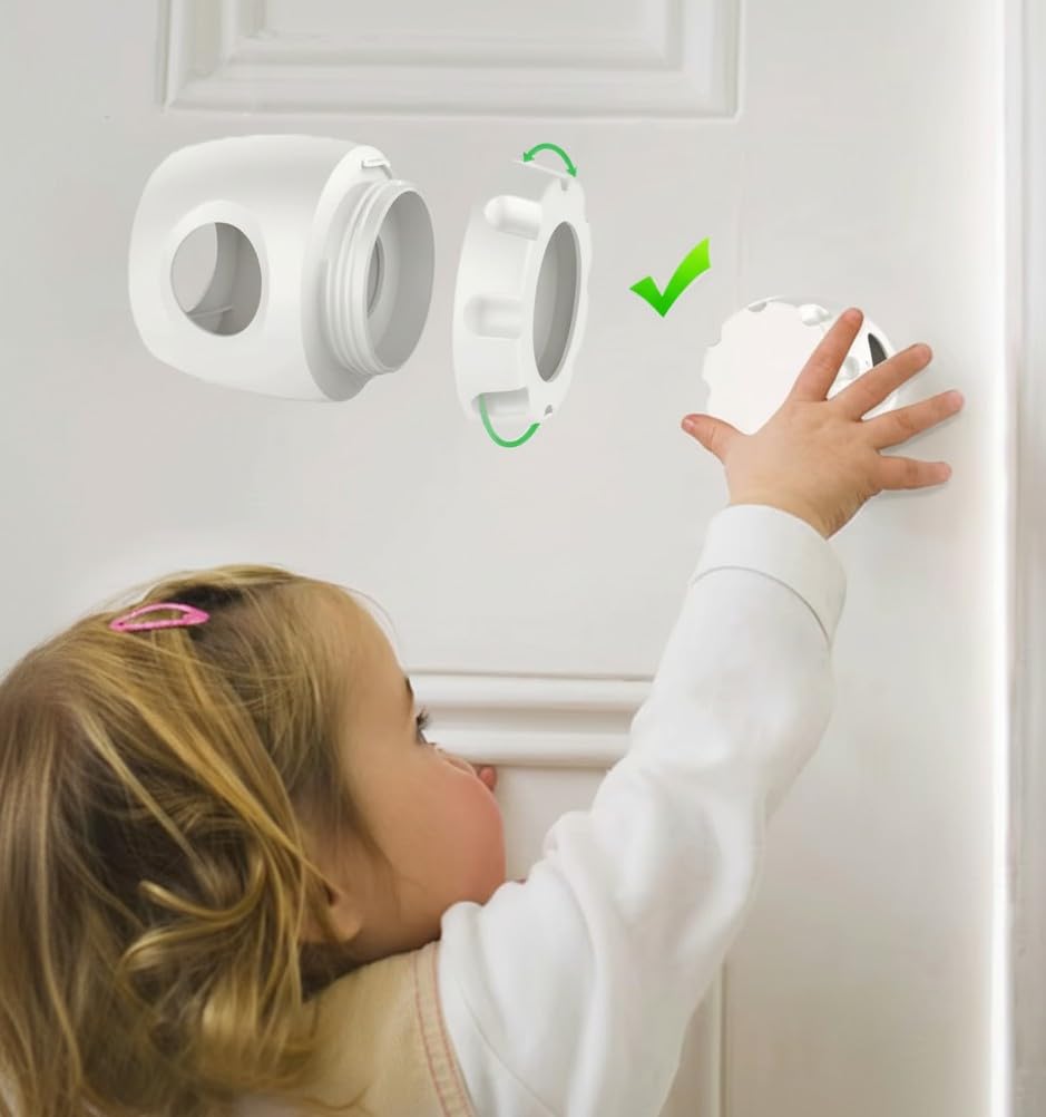 Child Proof Door Knob Covers durable materials visible up close ensure long-lasting protection.