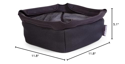 Sleek black storage basket complements the Evolu One chair design.