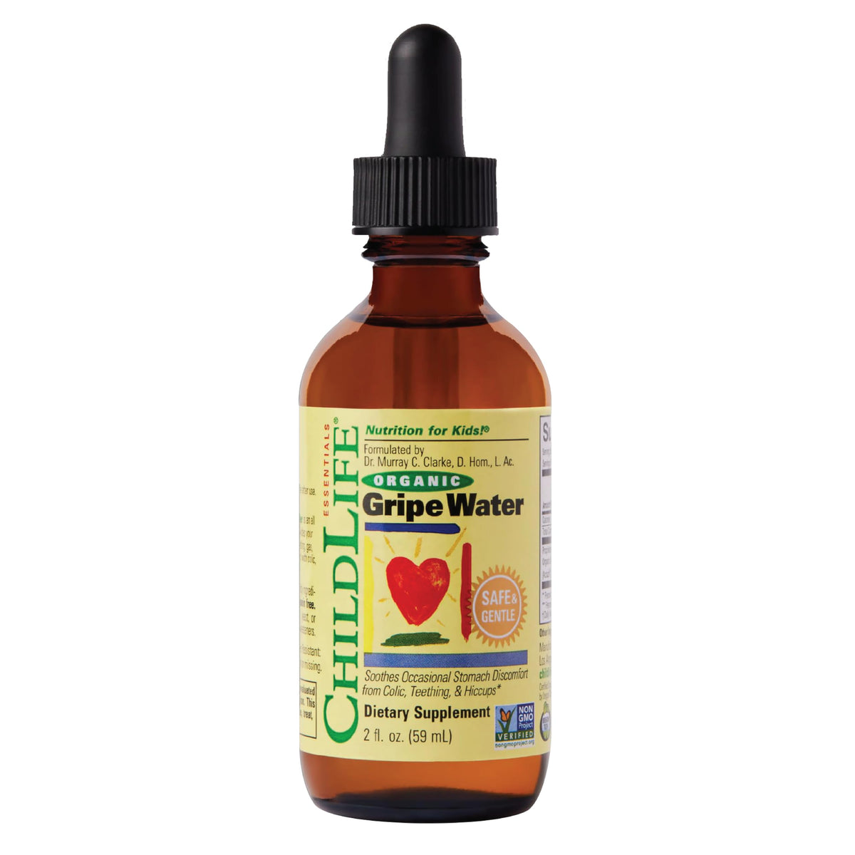 CHILDLIFE ESSENTIALS gripe water baby bottle with organic herbs for tummy comfort