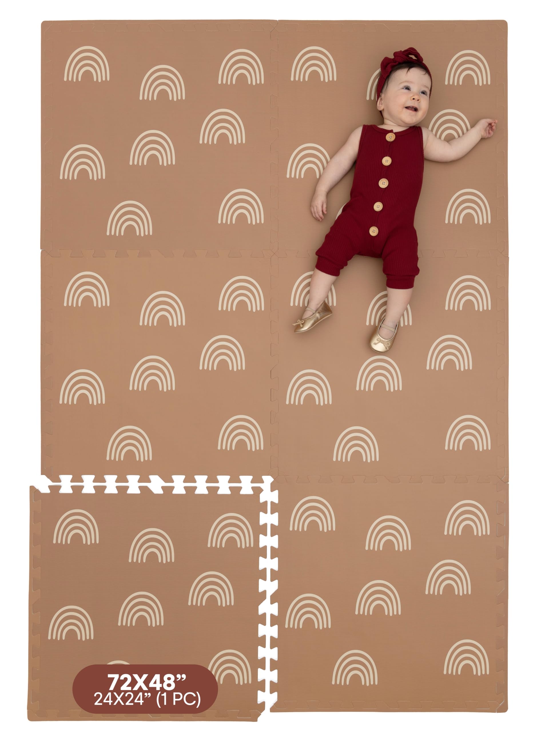 Childlike Behavior baby play mat laid out flat for tummy time and crawling.