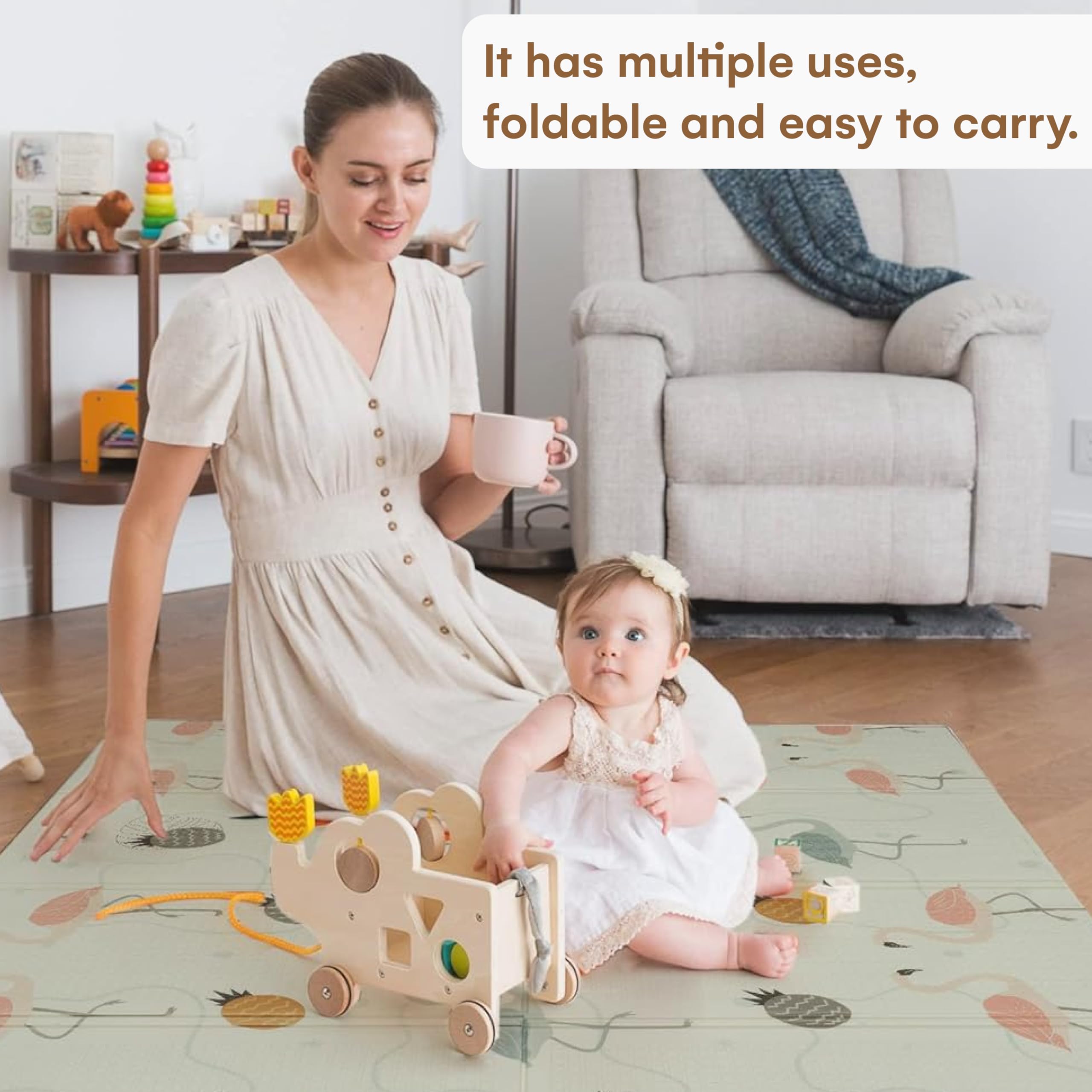 CHILDLIKE BEHAVIOR baby play mat foldable design for travel
