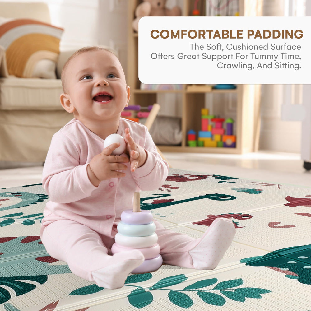CHILDLIKE BEHAVIOR foldable play mat folds compactly for travel use