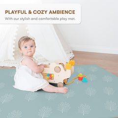 Childlike Behavior Leaves interlocking tiles form a safe cushioned play area.