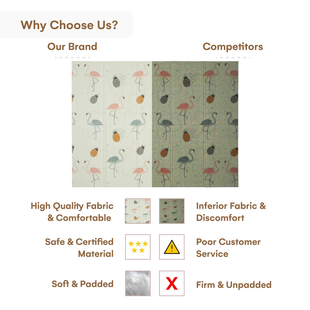 CHILDLIKE BEHAVIOR baby play mat reversible surface for versatile use
