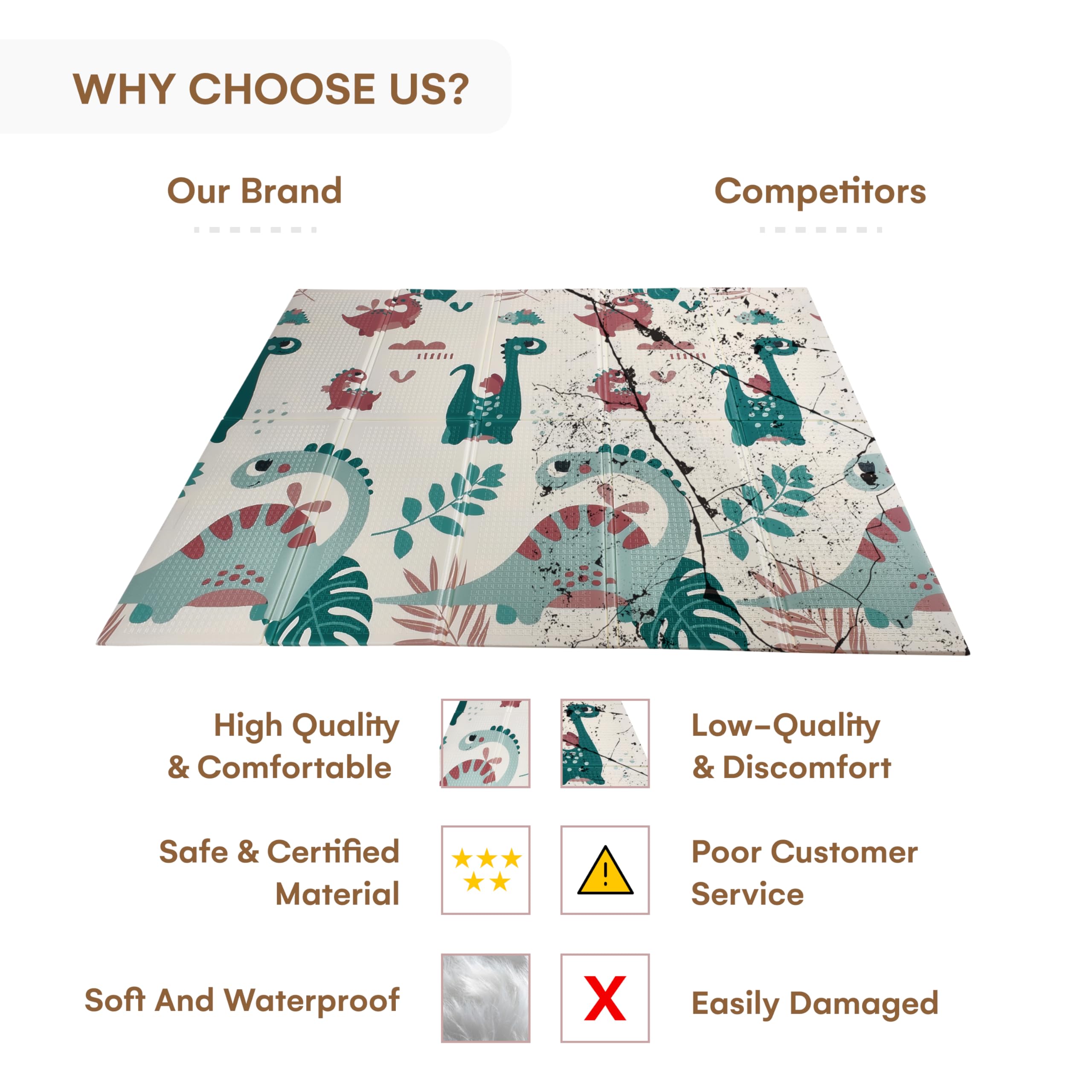CHILDLIKE BEHAVIOR spacious 78x52 inch mat invites safe exploration on any floor