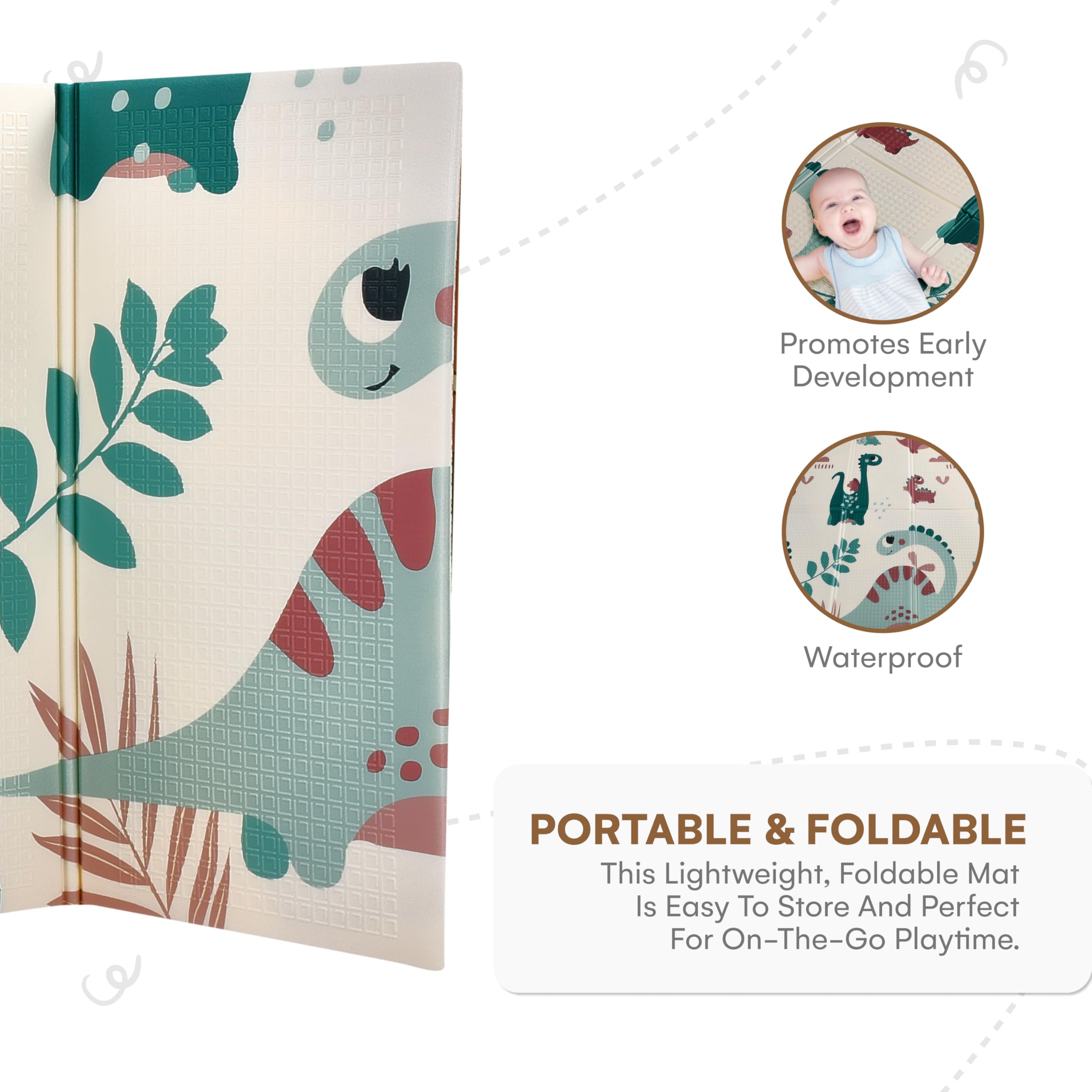 CHILDLIKE BEHAVIOR waterproof surface keeps spills easy to wipe clean