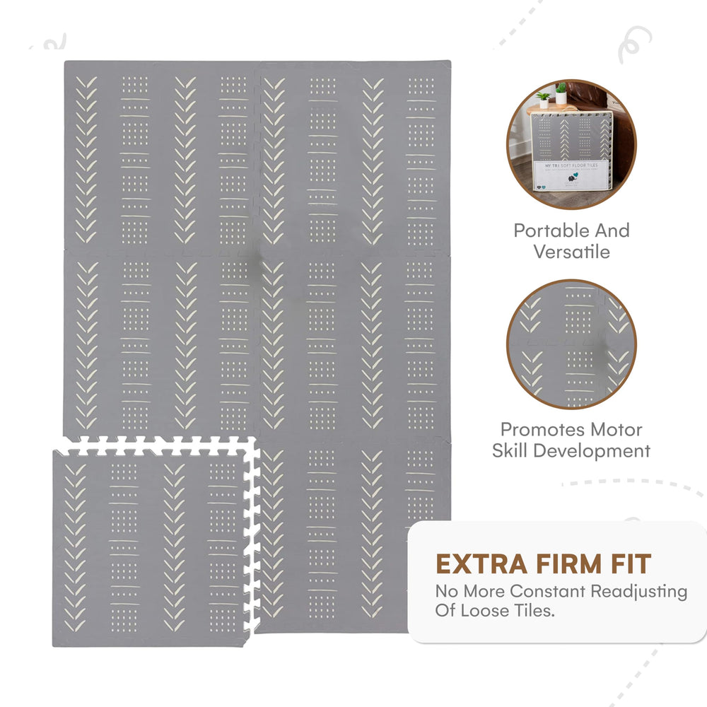Childlike Behavior interlocking tiles connect securely for a stable play area.