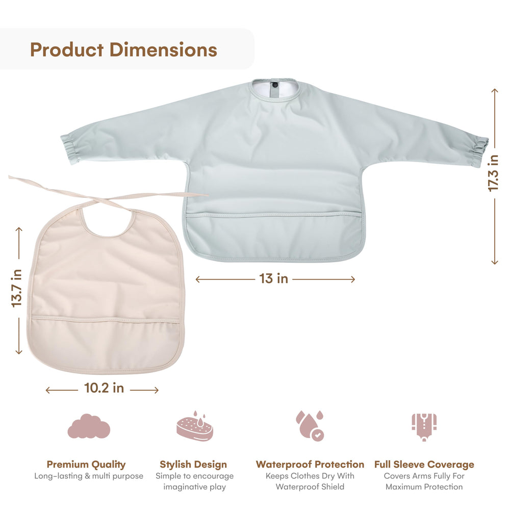 CHILDLIKE BEHAVIOR waterproof outer layer protects clothes from spills