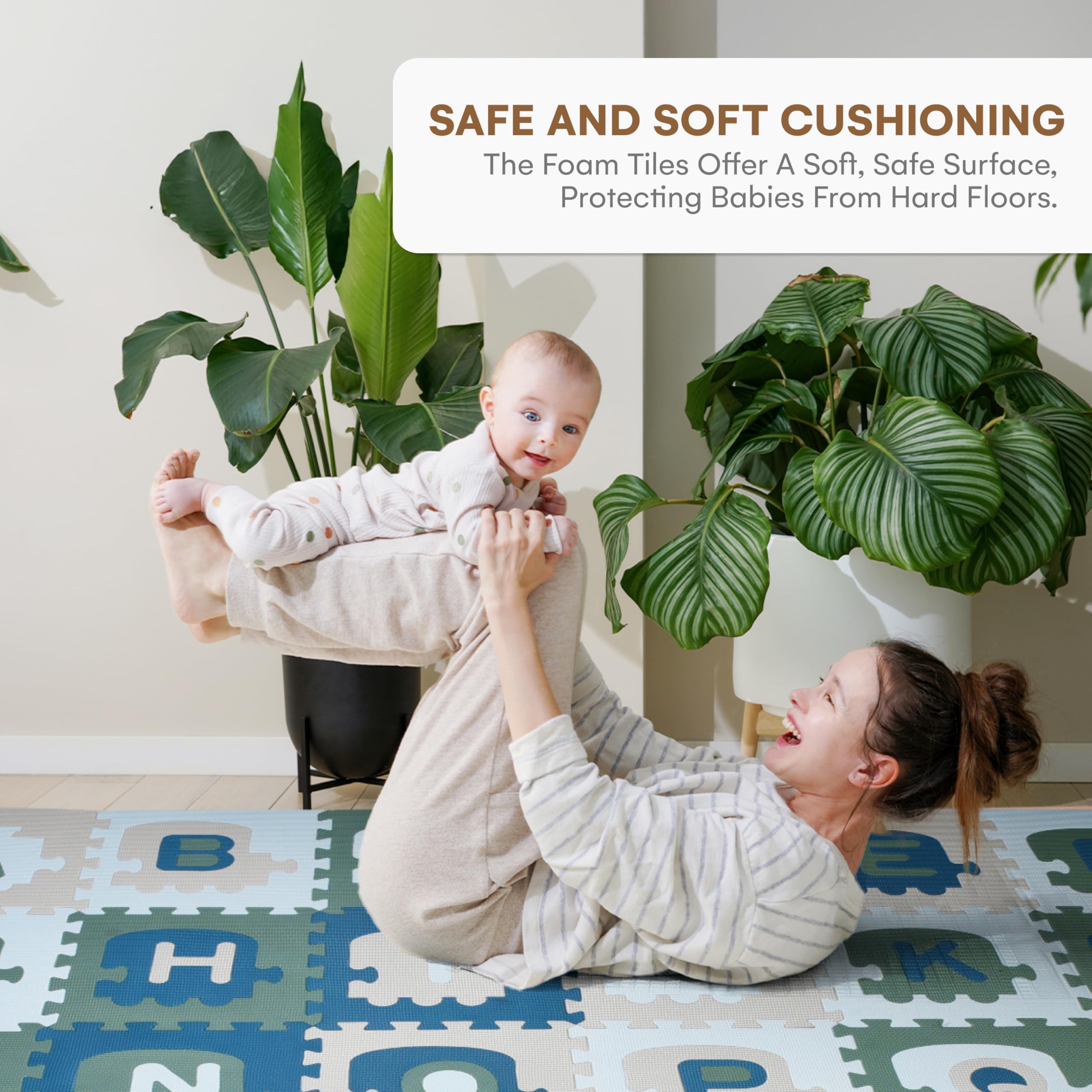 CHILDLIKE BEHAVIOR waterproof play mat surface for easy cleaning after spills