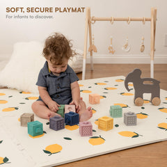 CHILDLIKE BEHAVIOR XL baby play area on a soft, cushioned surface for infants